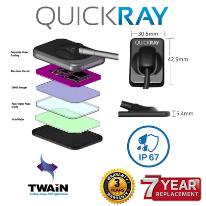 NEW QuickRay Intra Oral Sensor Size 1 with 3 Year Manufacturer Warranty