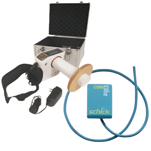 Chairside Imaging Bundle - MobileX Handheld Xray Generator and 2 x Schick CDR Elite Sensors