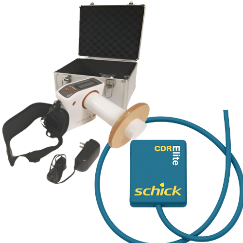 Chairside Imaging Bundle - MobileX Handheld Xray Generator and 2 x Schick CDR Elite Sensors